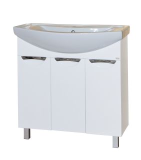 Напольная тумба под раковину Misty Лаванда 80см белый